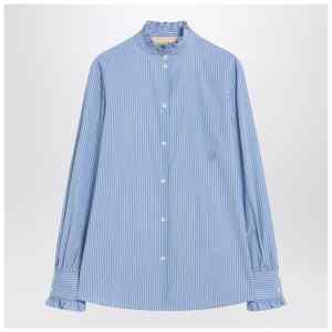 Valentino Light blue striped shirt in cotton