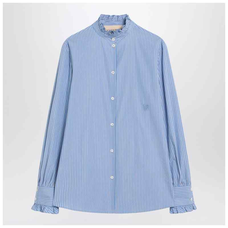 Valentino Light blue striped shirt in cotton, theFeinheit