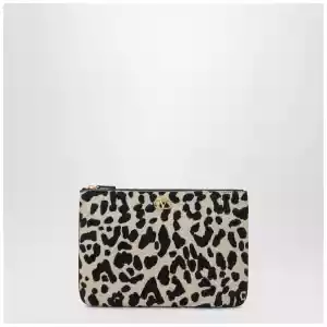 Valentino Garavani Animal-print pony-effect VLogo Signature pouch