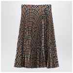 Burberry Check pattern pleated skirt