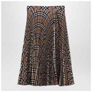 Burberry Check pattern pleated skirt
