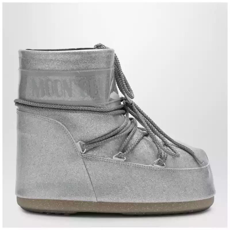 Moon Boot Silver Icon Low boots with glitter