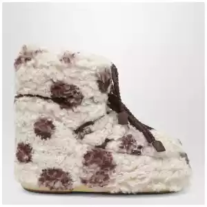 Moon Boot Icon Low curly boot with cow print