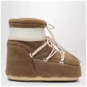 Moon Boot Icon Low boot in camel teddy fabric