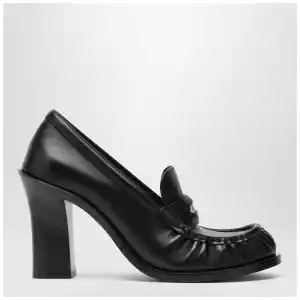 Burberry Cadet black leather loafers with heel