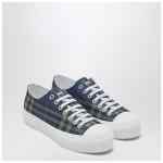 Burberry Blue Check cotton sneakers