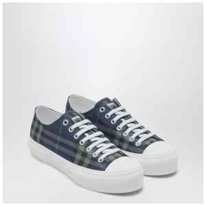 Burberry Blue Check cotton sneakers