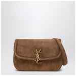 Saint Laurent Borsa Solferino medium in suede Caramel Cognac
