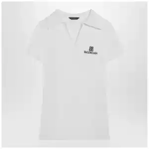 Balenciaga White short-sleeve Nano BB tank top