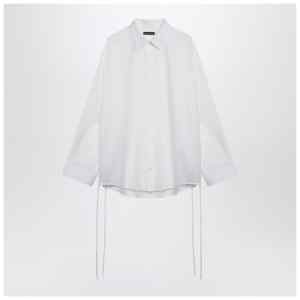 Balenciaga White cotton shirt with lace-up details