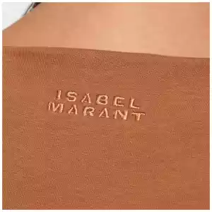 ISABEL MARANT Asymmetrical Sebani T-shirt in caramel colour