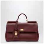 Dolce&Gabbana My Sicily handbag in burgundy leather
