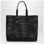 Dolce&Gabbana Adamo Shopping Bag in black woven mesh