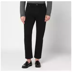 PT Torino Denim Black cotton trousers