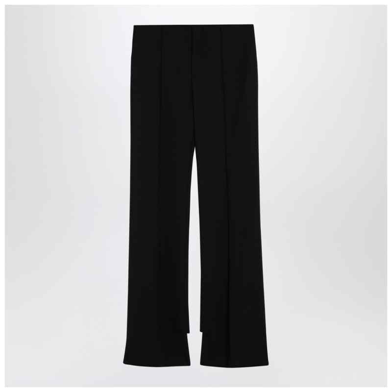 Chlo&eacute; Black asymmetrical wool trousers, theFeinheit