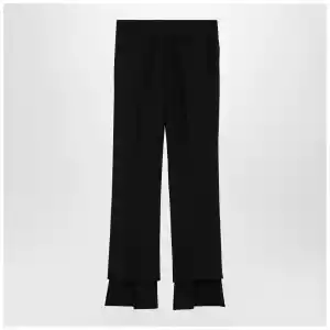 Chloé Black asymmetrical wool trousers