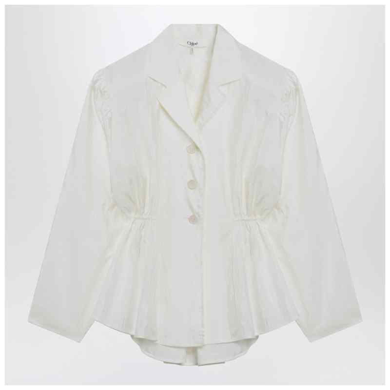 Chlo&eacute; Ivory silk-blend blouse, theFeinheit