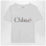 Chloé White T-shirt with logo print
