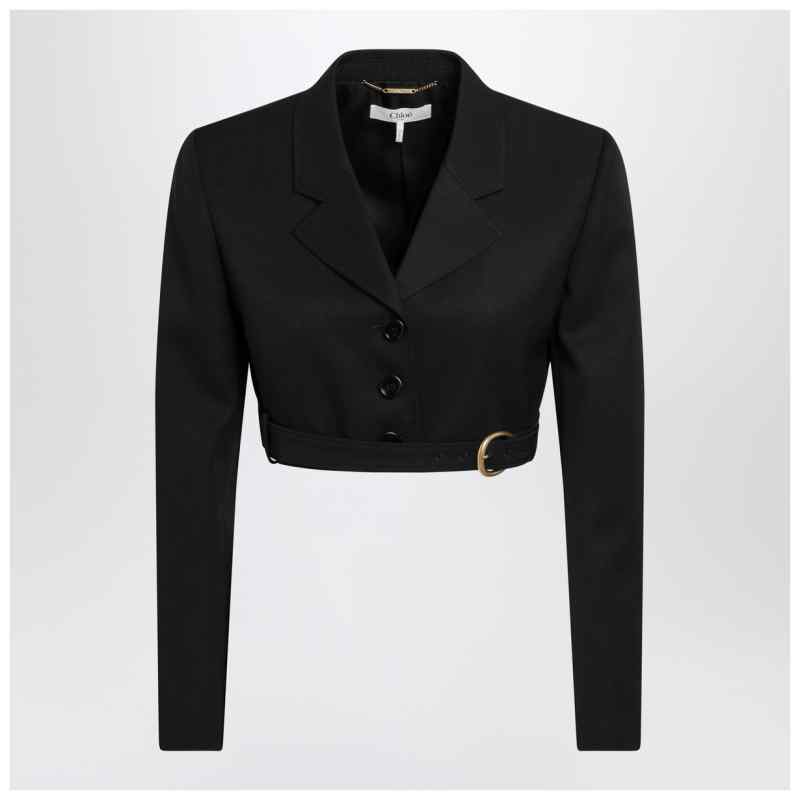 Chlo&eacute; Black cropped Spencer jacket, theFeinheit