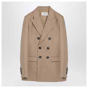 Ami Paris Sand-coloured double-breasted jacket in wool