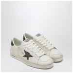 Golden Goose Stardan sneaker in white leather and brown glitter
