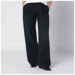 Golden Goose Black wide-leg cotton trousers