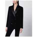 Golden Goose Black velvet jacket with satin lapels