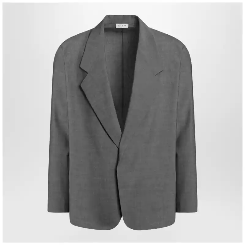 Fear of God Gray single-breasted jacket in cotton and wool