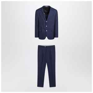 Brunello Cucinelli Blue single-breasted wool suit