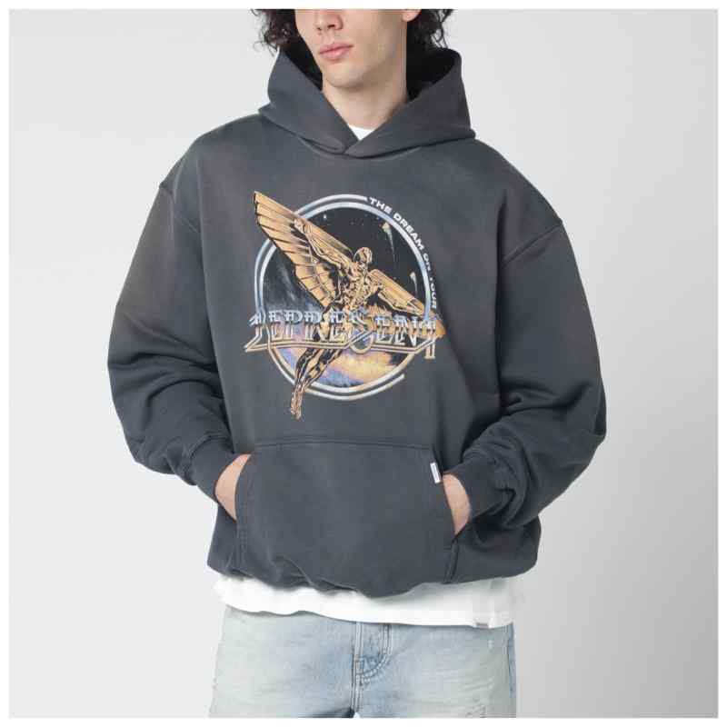 Represent Grey hoodie with logo print Represent Grey hoodie with logo print, theFeinheit