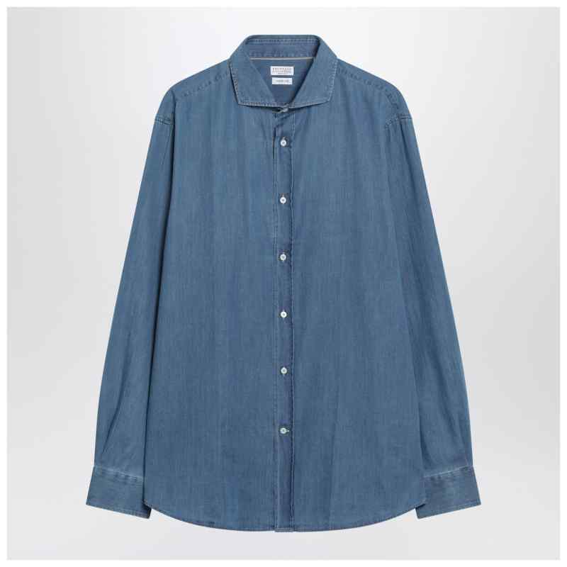Brunello Cucinelli Light blue Easy Fit denim shirt, theFeinheit