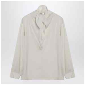 Max Mara Ivory silk charmeuse blouse