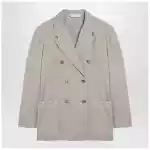 Palm Angels Beige double-breasted cotton jacket