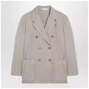 Palm Angels Beige double-breasted cotton jacket