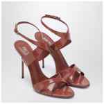 Paris Texas Lidia sandals in Desert Rose patent leather