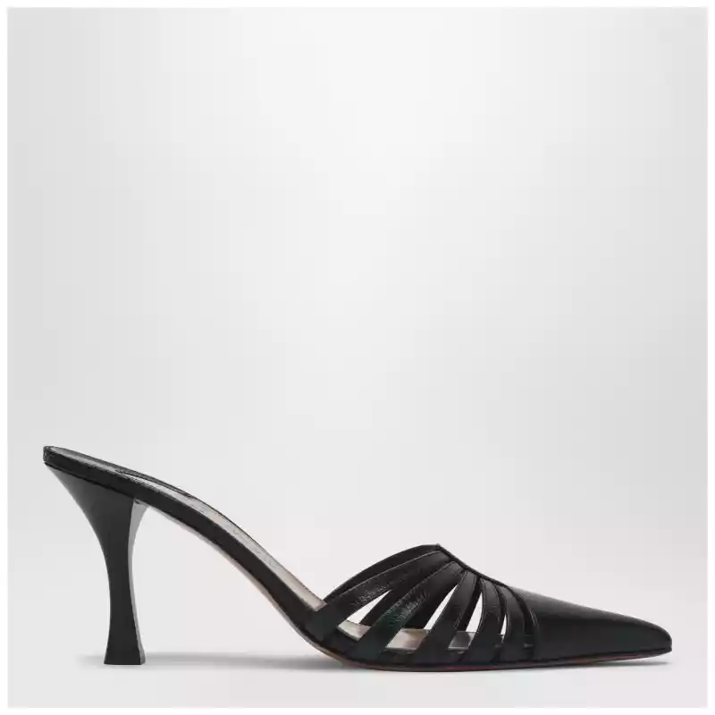 Paris Texas Black leather mule Nadia