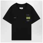 MM6 Maison Margiela Black cotton T-shirt with label details