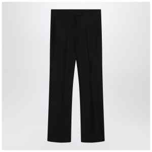 S Max Mara Black cotton-blend trousers