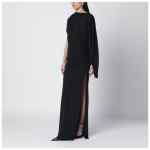 The Andamane Black Selene one-shoulder long dress