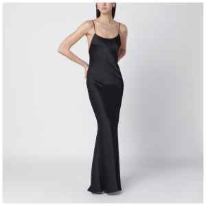 The Andamane Black Ninfea dress with back draping
