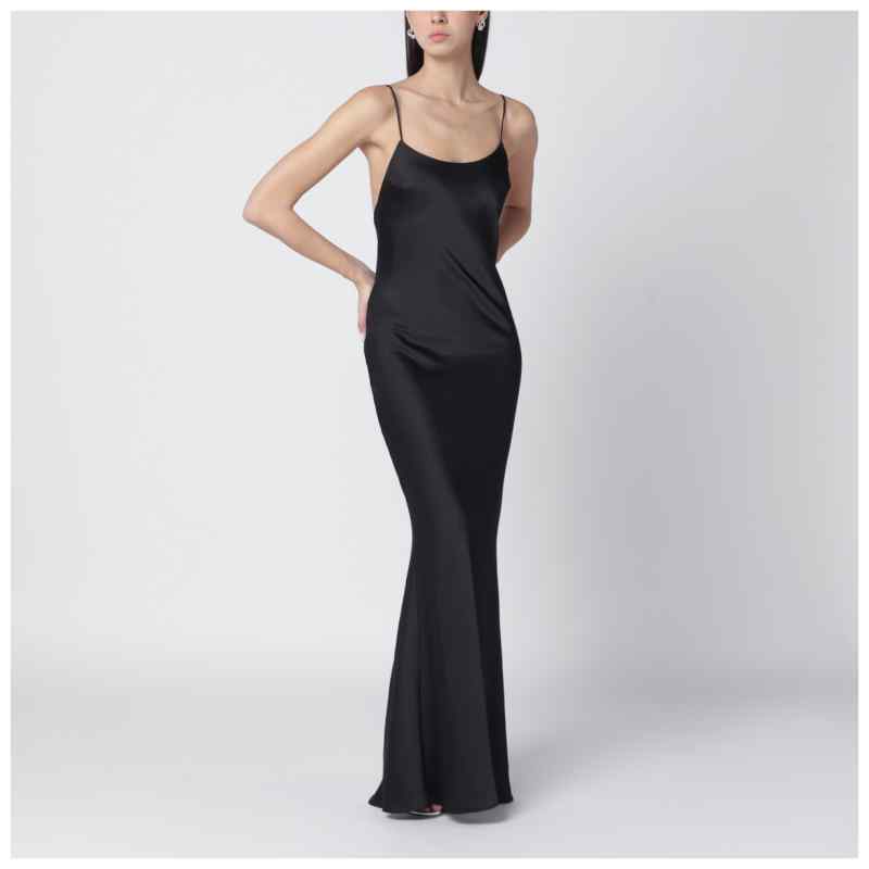 The Andamane Black Ninfea dress with back draping, theFeinheit