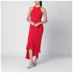 The Andamane Red Carmen open-back dress