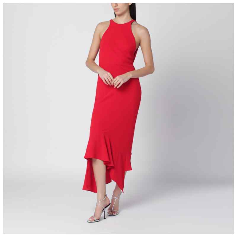 The Andamane Red Carmen open-back dress The Andamane Red Carmen open-back dress, theFeinheit