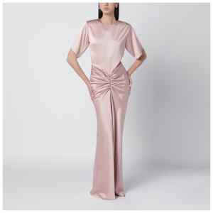 The Andamane Light pink Iris dress with draping