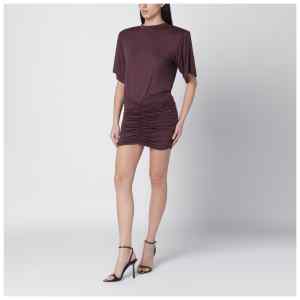 The Andamane Aubergine-coloured Lennox mini dress
