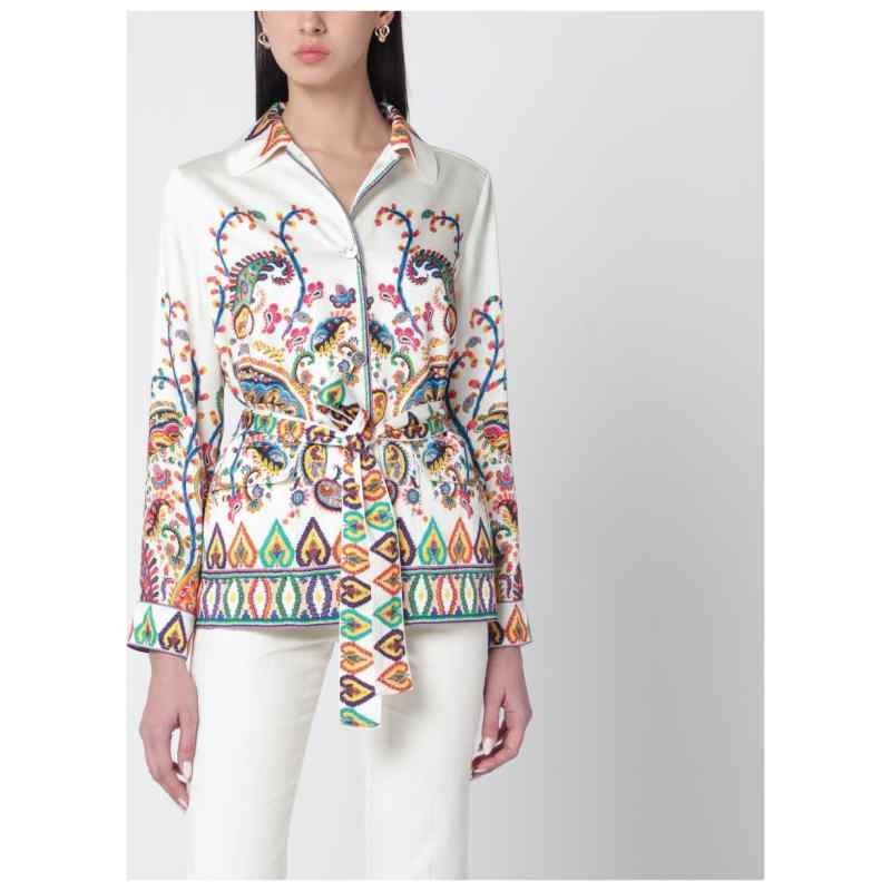 ETRO Paisley-print belted shirt jacket, theFeinheit
