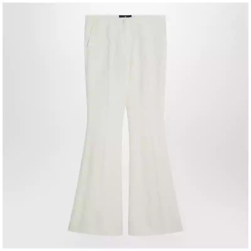 ETRO Flared trousers in ivory viscose
