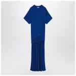 Ferragamo Long blue dress with draping