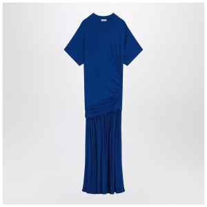 Ferragamo Long blue dress with draping