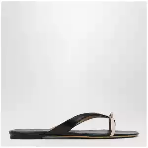 Ferragamo Mini Bow flip-flop black and powdery / regular fit